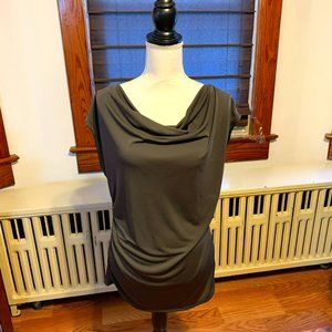 The Limited Draped Front Gray Sleeveless Top